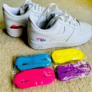 Nike White and Blue Sneakers Classic Design
CUSTOM